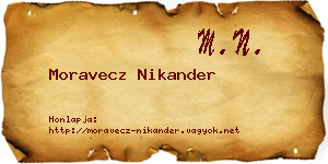 Moravecz Nikander névjegykártya